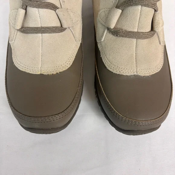 The North Face Nuptse Purna Waterproof Mid-Calf Faux Fur Boots Ivory Size 8.5 - Picture 5 of 16